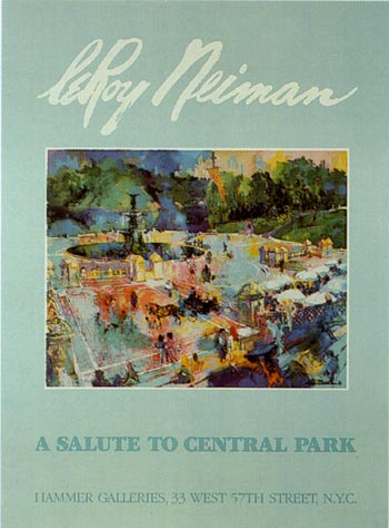 "BETHESDA FOUNTAIN" by Leroy Neiman